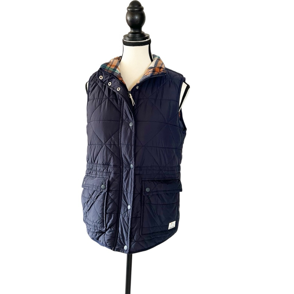 Women's Mountain And Isles Navy Blue Vest Size Medium Soft Fleece Lined Winter